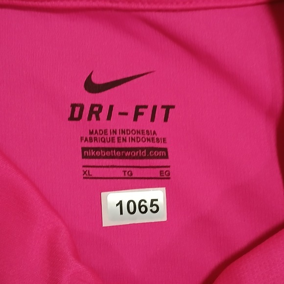 Nike Mens Polo Shirt Standard Dri Fit Stretch Collared Short Sleeves Pink XL - Picture 8 of 8